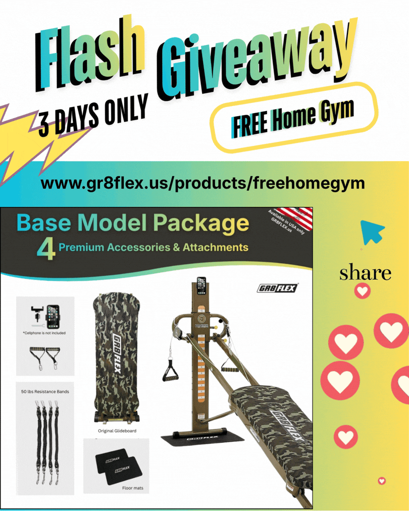 Flash Giveaway: Claim Your FREE GR8FLEX Home Gym (Military Base Model)
