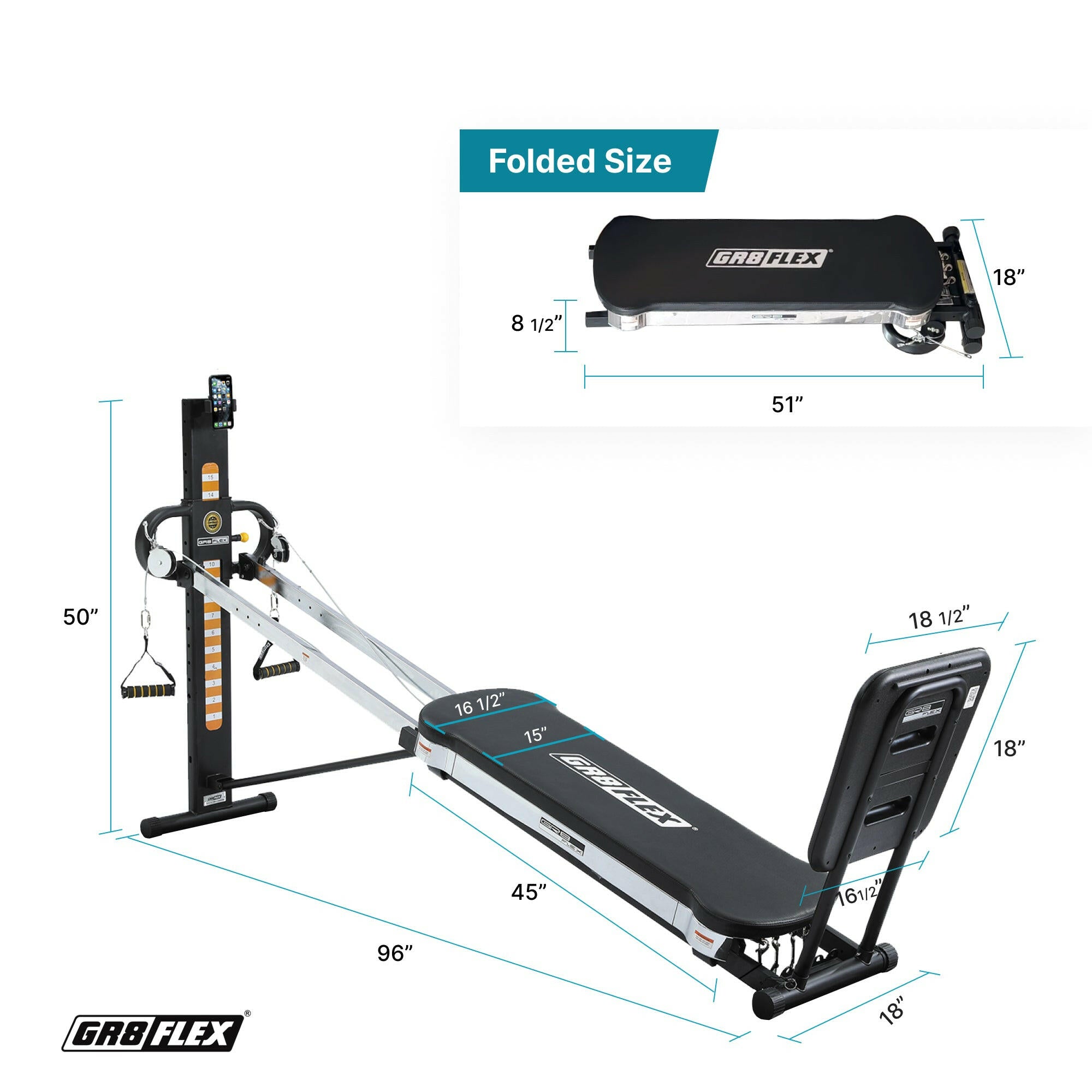 GR8FLEX Total Performance Gym | Carbon Fiber Black