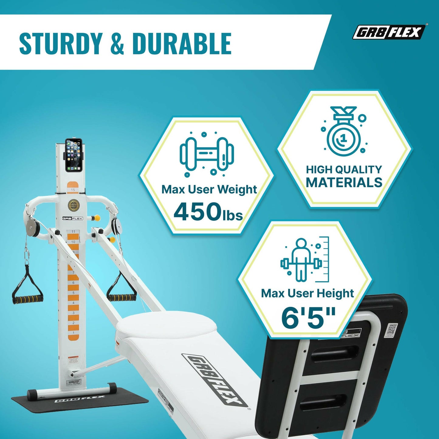 (SALE) GR8FLEX Total Performance Gym - Pearl White