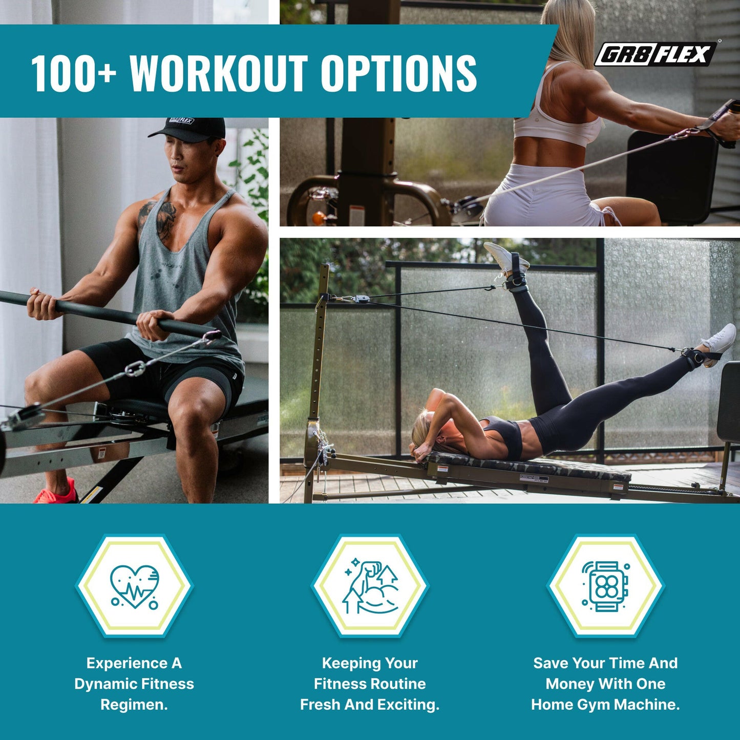 (SALE) GR8FLEX Total Performance Gym - Pearl White
